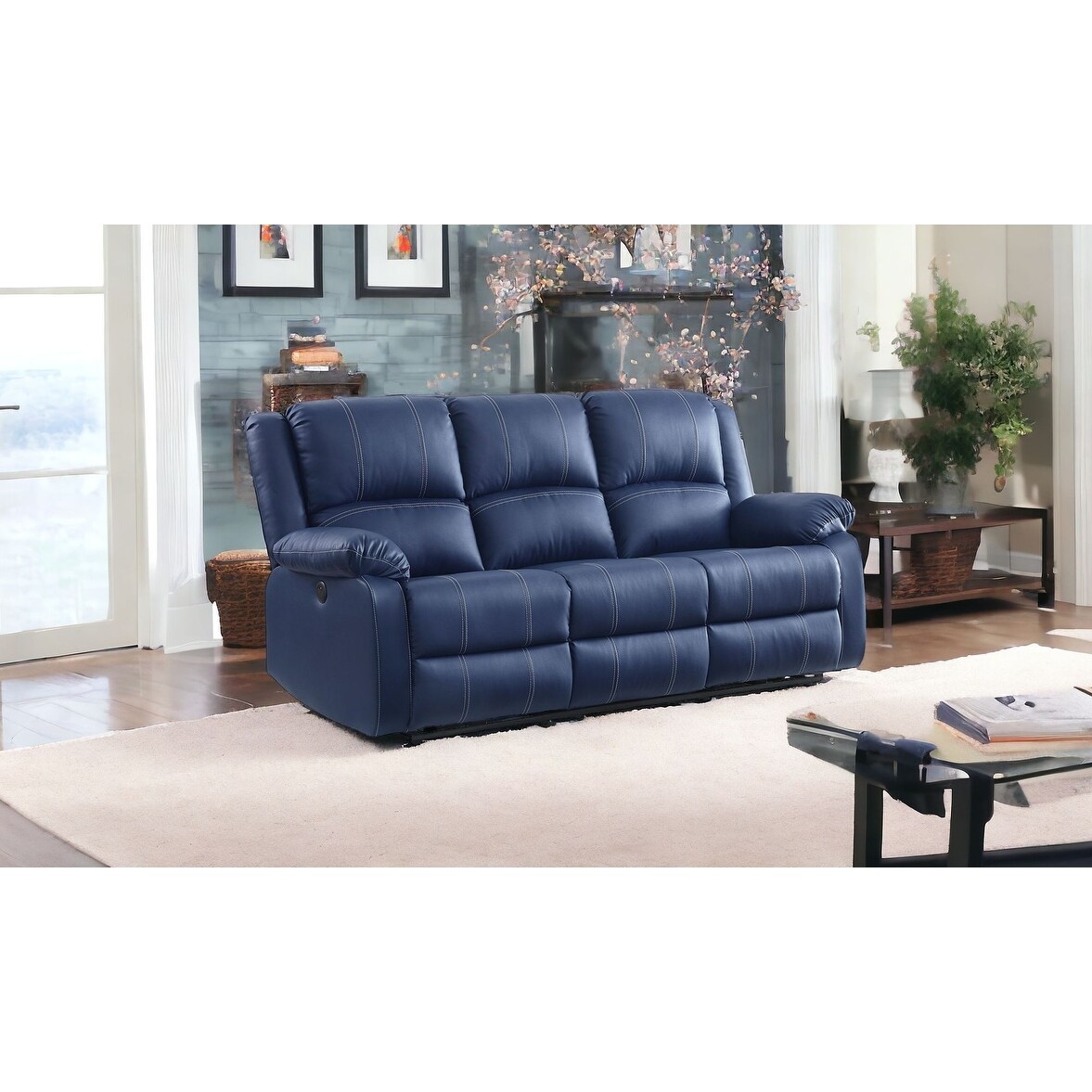 Blue Faux Leather Sofas - Bed Bath &amp; Beyond